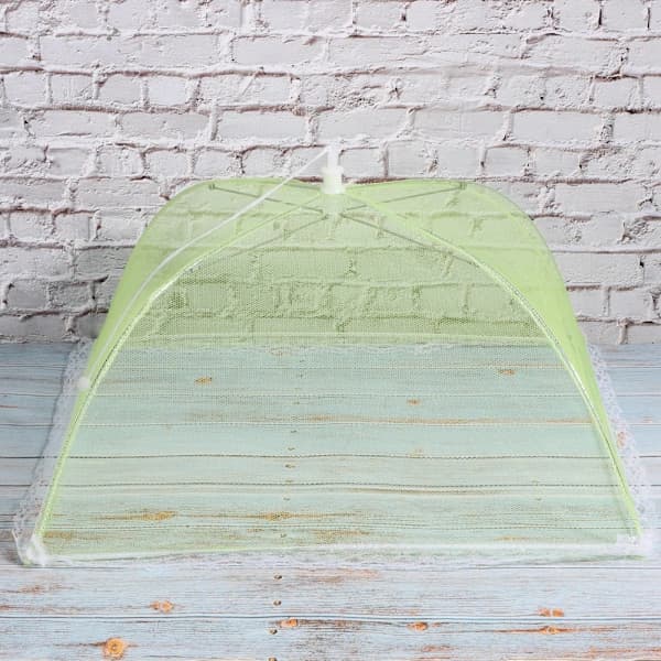 2 ST hopfällbart bordsmatskydd Tält Paraply Anti Fly Mosquito Mesh överdrag