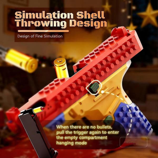 Tactical DIY Building Block Handle Set - Fun DIY Building Block Kit with Display Stand for Adults, Creative Construction Grip Kit 2 Sets 2 Sets