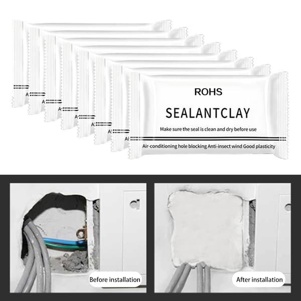Sealing Clay Pipe Sealant For Air Conditioning Hole Blocking Windproof Quick-Drying Adhesive 5pcs 5pcs
