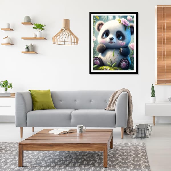Sød Panda, 5D Diamantmaleri Voksen Dyr, Diamantmaleri Sæt