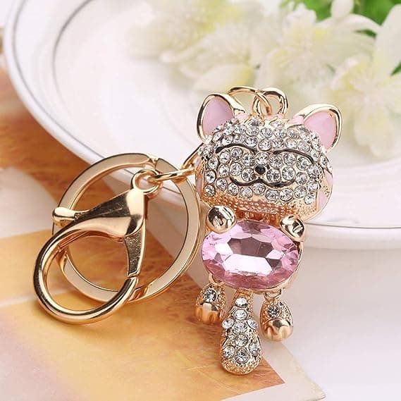 Rosa Bling Bling Krystal Rhinestone Sød Dyr Sød Lykke Ca