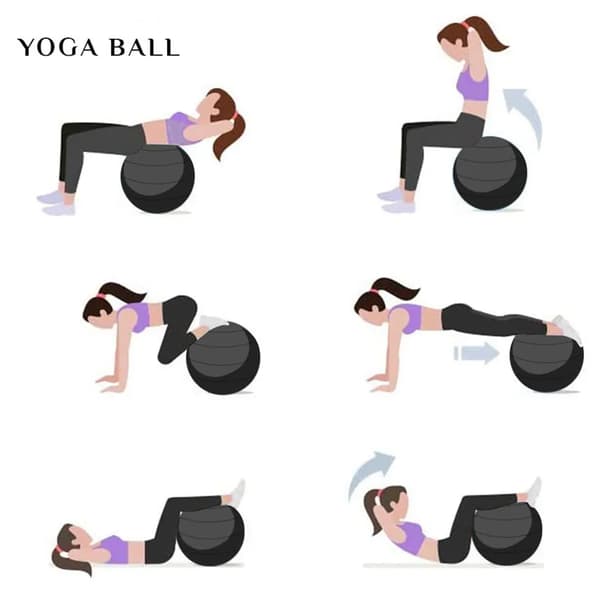Gymnastikbold, siddepude, pilates, bold til yoga, fysioterapi, graviditet, balancebold, gymnastikbold, (grå)