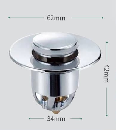 Set med 2 diskhopproppar, universell popup-diskhoppropp, badkarspropp, diskhoppropp för kök och badrum [för 32–40 mm hål]