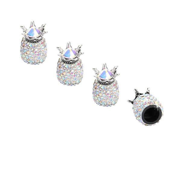 4-pack handgjorda krona kristall strass bilventil lås Crown AB Crown AB