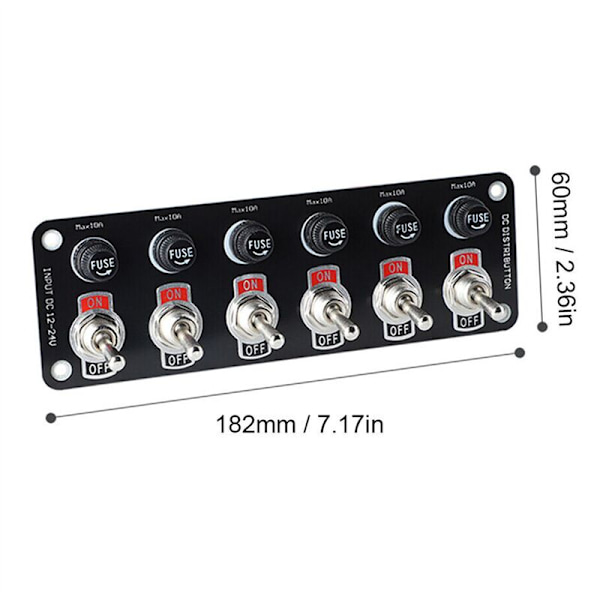 Bil Multi Panel Switch 12/24V Universal Power Control Panel Switch