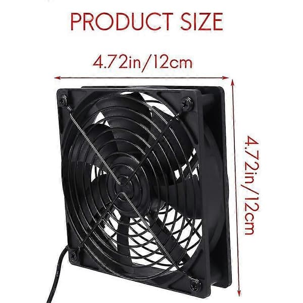 Dubbla 120 mm 5V USB-drivna PC-routerfläktar med hastighetsregulator