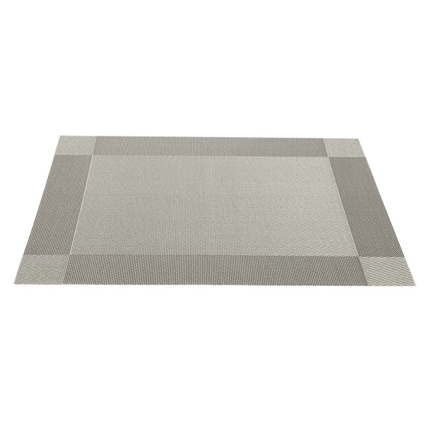 4 pcs Placemats Fashion PVC Dining Table Mat Plate Coaster Tablecloth (Grey)
