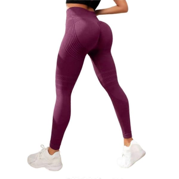 3D Cellulit Leggings - Hög Midja Magkontroll & Rumplift i Röd MM M Röd M M Red