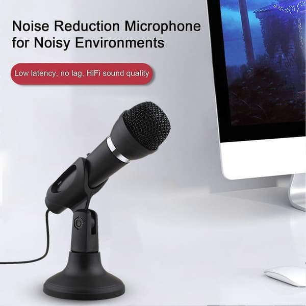 Professional Wired Dynamic Microphone HiFi Sound Quality Low Latency Plug And Play Karaoke Recording 3.5mm Vocal Microphone