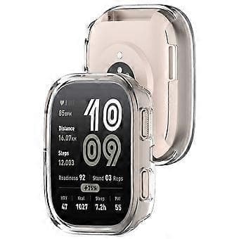 Compatible with Huami Amazfit Bip 6 (A2435) Watch Case Hollow Design Hard PC Protective Shell (Transparent)