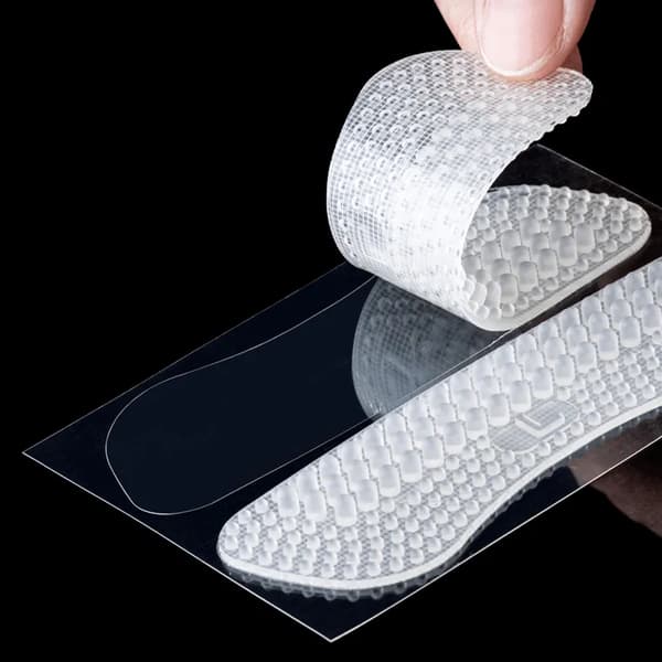 Transparent Lightweight Flexible Silicone Shoe Inserts Thin Design Textured Surface Non-Slip Comfortable 4mm Thick 1 Pair Daily Use
