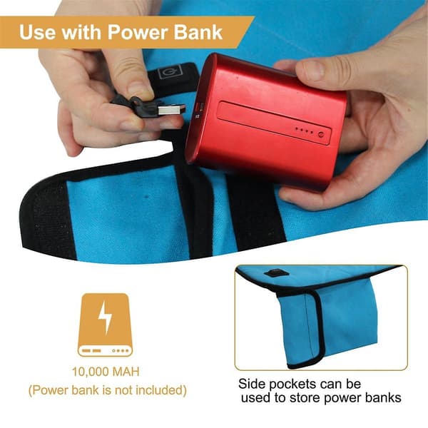 Heated Seat Cushion for Winter Fishing, Adjustable Temperature, Portable Heating Pad for Bleachers