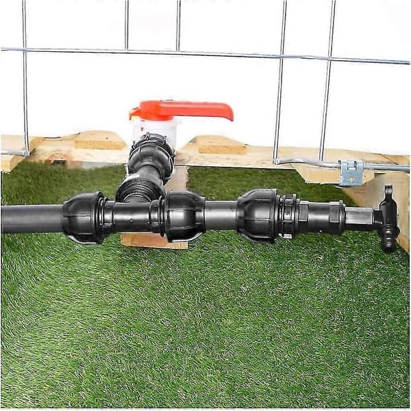 IBC Tankadapter S60X6 IBC Vanntank Slangekobling 25mm Utløpsbøy