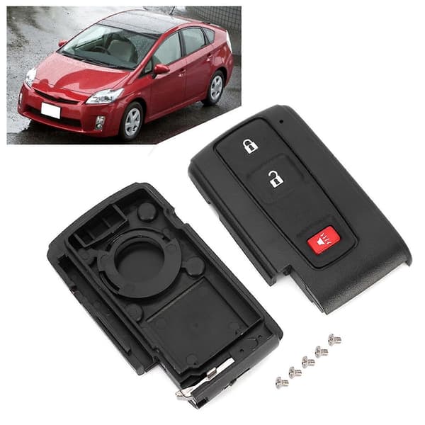 Bil 3-knapps fjernkontroll nøkkelveske erstatning passer til Prius 2004-2009