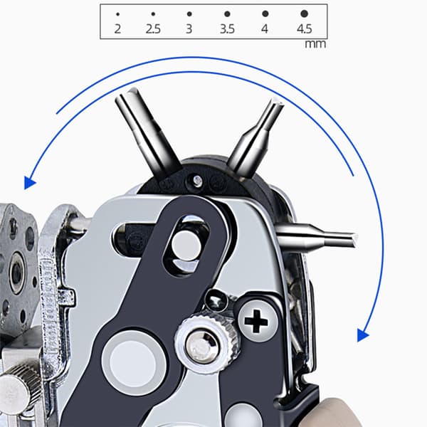 Leather Hole Punch Tool Mechanical Double Lever Principle for Belt Saddle 3.8cm 3.8cm