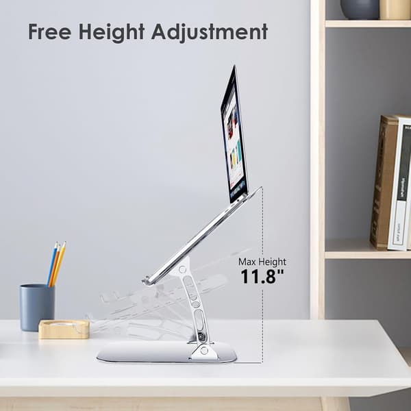 Bærbar computerstativ, Ergonomisk justerbart computerstativ til skrivebord, Sammenklappeligt aluminium til MacBook, Dell, HP, Lenovo, Alle bærbare computere
