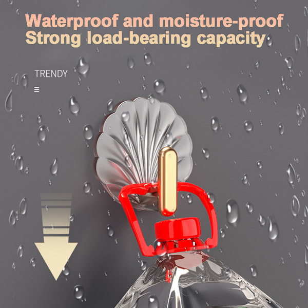 Väggmonterad självhäftande krok Multipurpose Heavy Duty Hook Punch Free Wall Hook 4 loading 4 loading