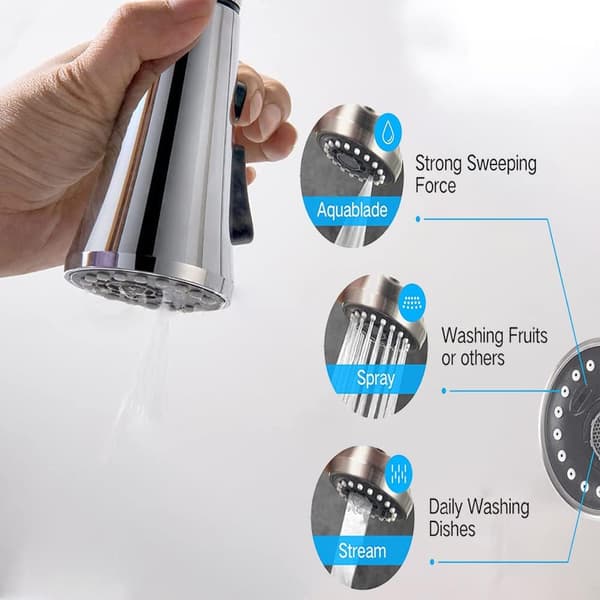 Modes Kitchen Faucet Sprayer, Pull-Out Sink Sprayer G1/2 Kitchen Faucet Head Sprayer Replacement Compatible Bathroom Sink