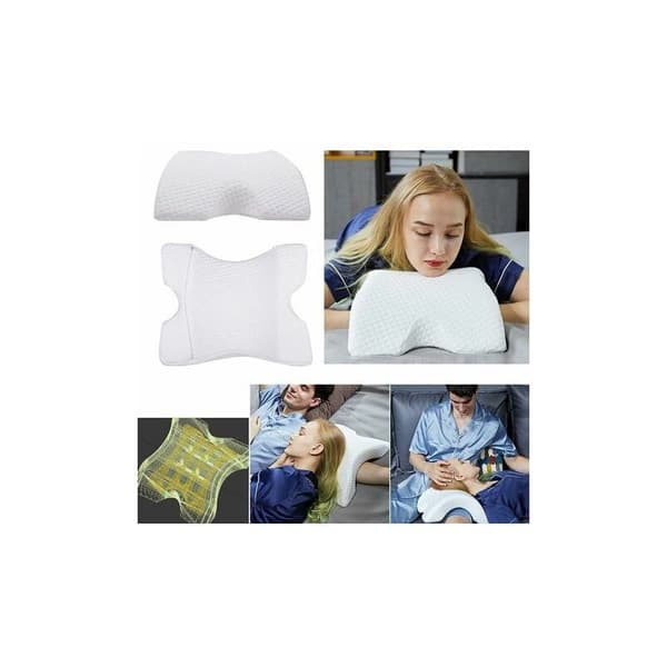 Multifunktionell minnesskumkudde Skum nackkudde U-formad nackkudde, Slow Rebound sovkudde Ice Silk Rebound kudde för hand och nacke Pr