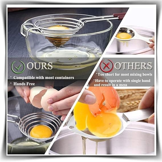 Äggviteavskiljare i rostfritt stål, ägguleseparator