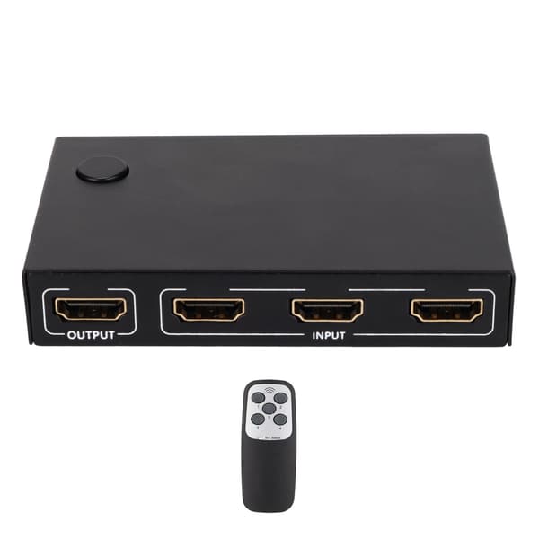 18 Gbps HD Multimedia Interface 2.0 5x1 Switcher 5 inn 1 ut-bryter med fjernkontroll og ladekabel