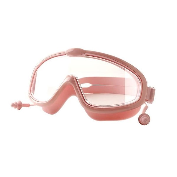 Children Anti-fog Large Frame Swimming Goggles With Conjoined Earplugs