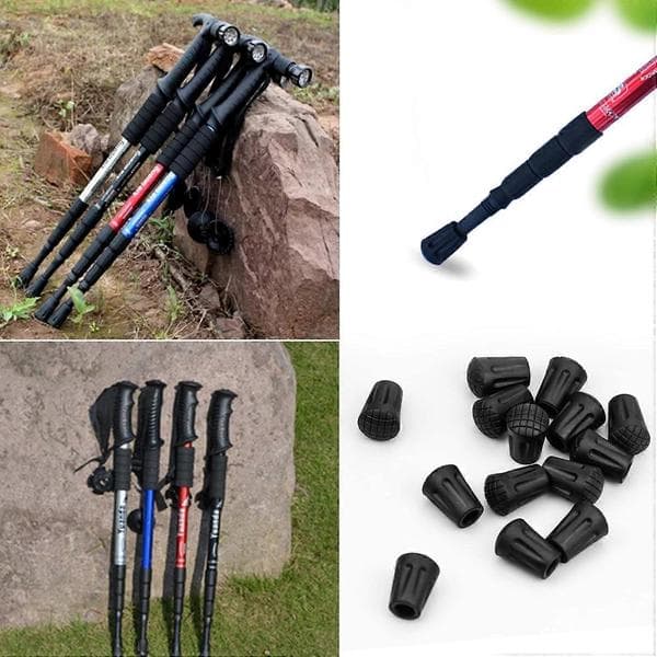 10 stk. gummispidser til vandrestave, 11 mm gummipuder, gummispidser til vandring, klatring til alle standardstave