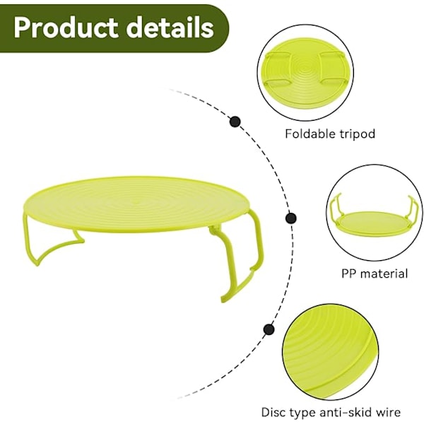 Mikrovågsugnsställ, Plast Multifunktionell Tallriksställ, Ångkokning Mikrovågsugn Sceving Rack (Grön)