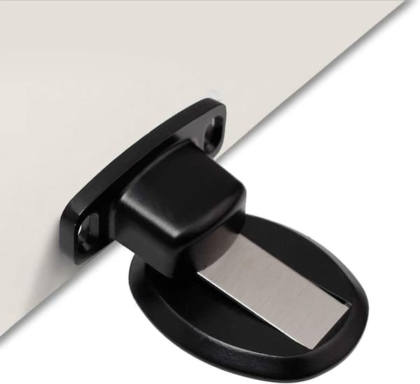 Stærk magnetisk dørstopper 1 stk, sort metal dørstopper Heavy Dut