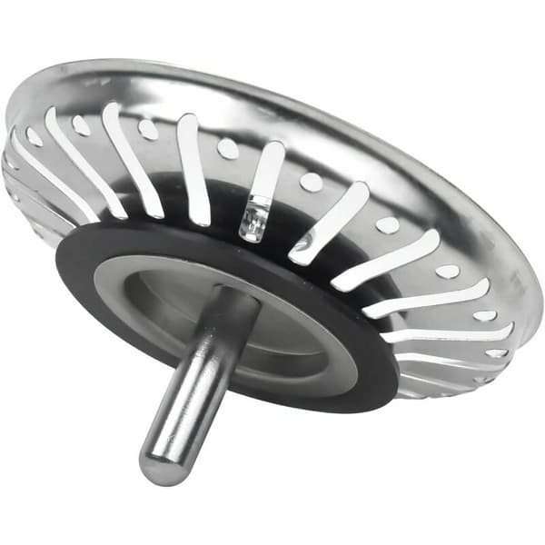 Køkkenafløbsfilter i rustfrit stål, si til køkkenafløb, si med kurv i rustfrit stål, si til køkkenafløb (diameter: 84 mm)