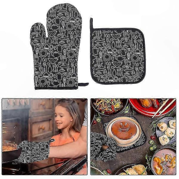 Et par varmebestandige hansker for matlaging og grilling