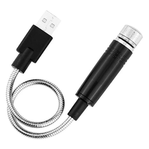 Bil USB Stjernehimmel Projeksjonslampe Tak Atmosfære LED Nattlys