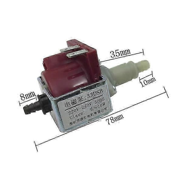 33dsb Elektromagnetisk Pumpe til Dampstrygejern Dampmoppe Medicinsk Vandpumpe 220v