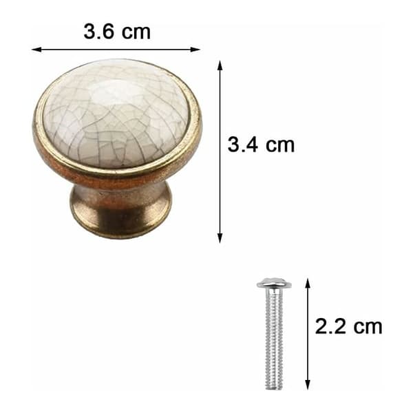 Cabinet Knob Cabinet Door Knobs 6 Pieces Porcelain Knob