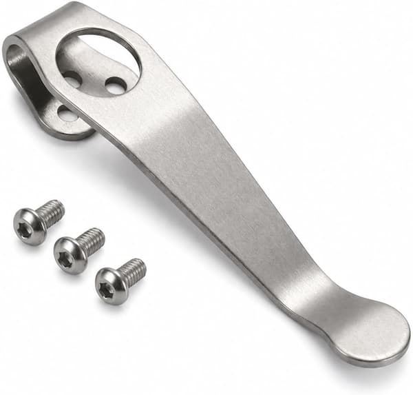 Fickklämma i titan för djupt bärande, kompatibel med Spyderco -