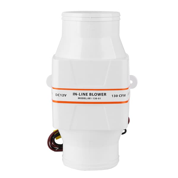 3-tommer Inline Marine Lænseventilator Stille Stærk Ventilationsventilator til Yacht Båd Autocamper (12V)