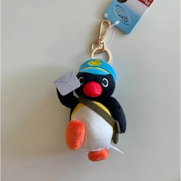 Pingu Postman Pehmolaukku Charm Avaimenperä Avainketju Lisävaruste Söpö Pingviini