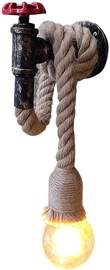 Creative Wall Lamp Retro Iron Pipe Large Rope Wall Lamp