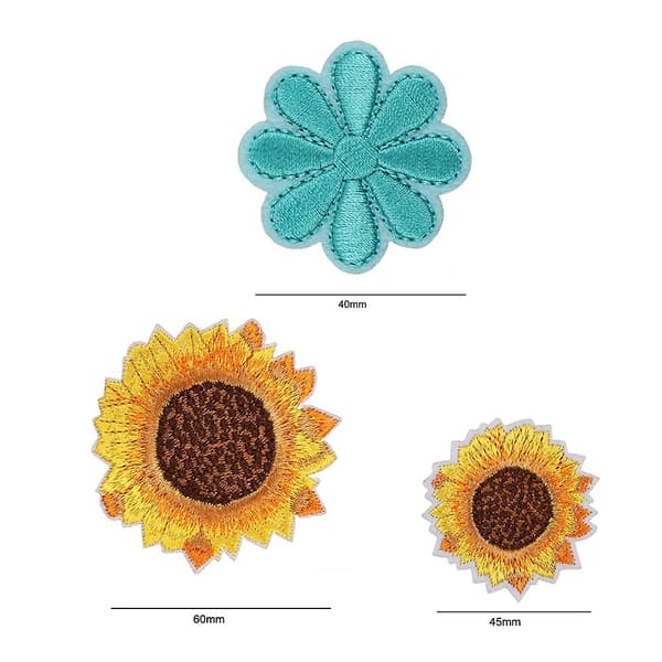 30 Pcs Iron-on Appliques Sew-on Appliques Mixed Embroidered Patches Decorative Accessories Embroidery