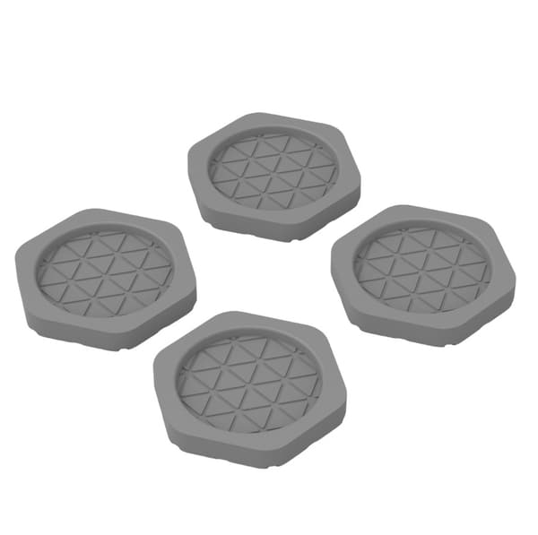 Antivibrasjonsputer for vaskemaskin - 4-pakning svart