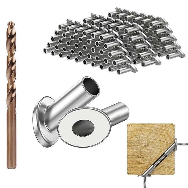 40-pack Angled Protector Sleeves, Wood Post Protector Stair Railing Cable 3/16, 45 Degrees