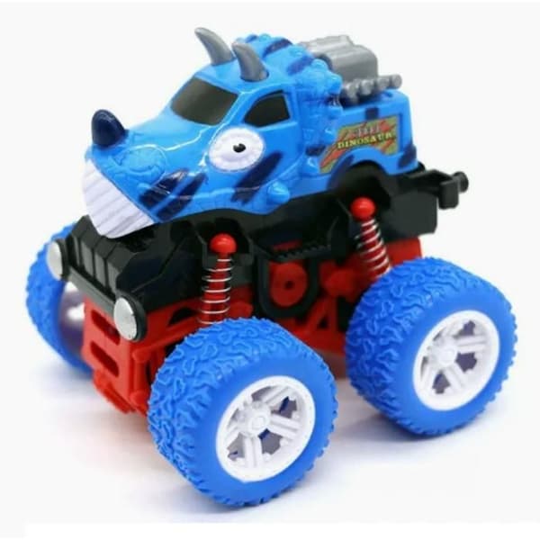 Legetøjsbilsæt med 2 monstertrucks dinosaurer, biler babylegetøjsbil til drenge, gave til 2, 3, 4 og 5-årige [YJD]