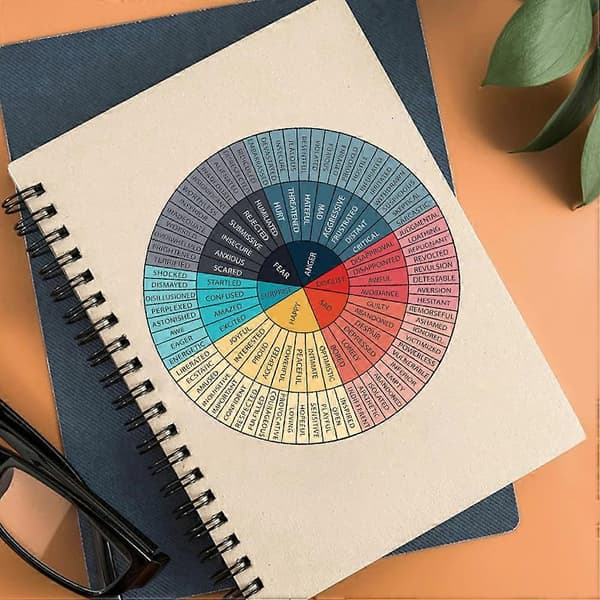 Decorative Emotion Wheel Sticker Self-Adhesive Emotion Wheel Sticker Unique Tablet Sticker