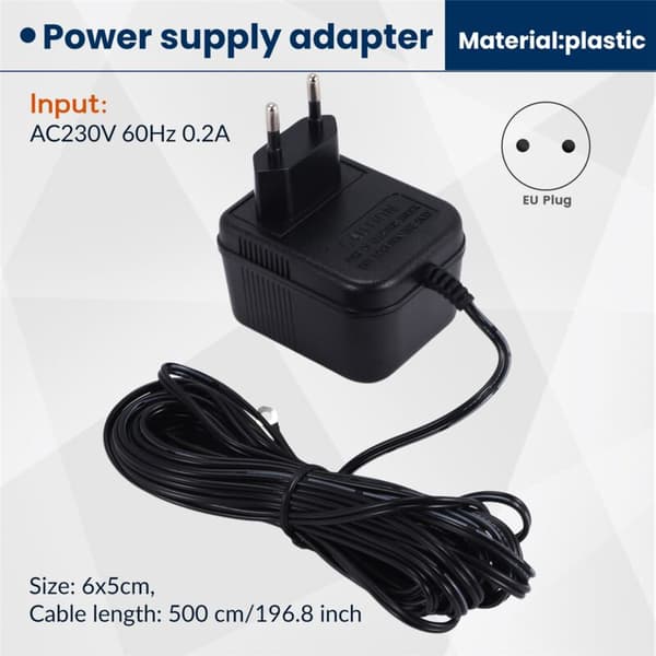 18V 500MA Strømadapter Batterilader Adapter for Ring Dørklokke Utendørs EU-kontakt