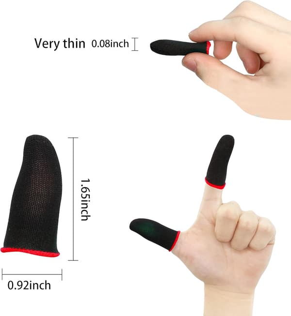 Gaming Finger Sleeves 8 stk. Touchscreen Finger Sleeve Anti-Sved