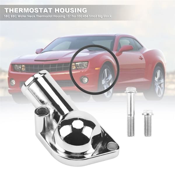 BBC 15° termostaattikotelo 350 454 Big Block hopea