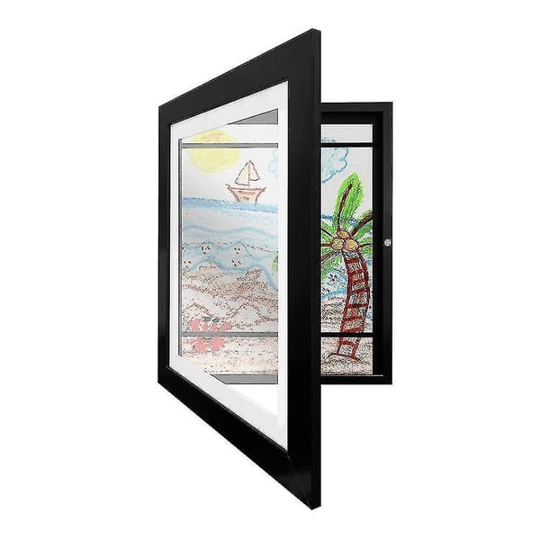 Children's Art Frames Front Open Easy Change Art Frame Drawings Artwork Picture Frames for Wall Tabletop-FX-