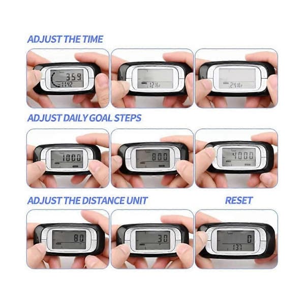 Pedometer for walking, screen pedometer with clip and lanyard Simple pedometer for walking Accurate 3