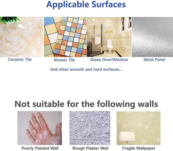 Strong Sticker Combination Pack Zipper Bag Transparent Frosted Bathroom Kitchen Shelf Patch (10pcs)