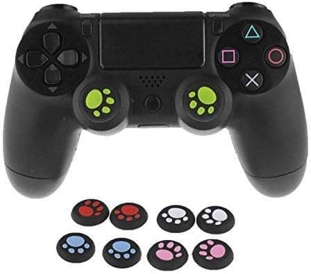 Silikonebeskyttelsescover til Sony PS3 PS4 PS2 Xbox One Xbox 360 Xbox One X S PS4 Pro Gamepad Controller Rød+Blå Katteprint
